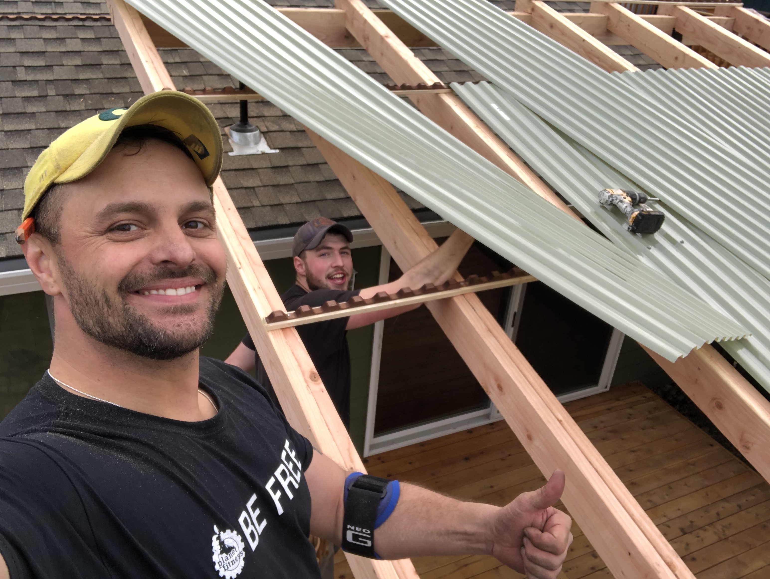 Team Installing Metal Roof